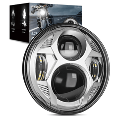 Motorcycle 5.75Inch Chrome LED Headlights