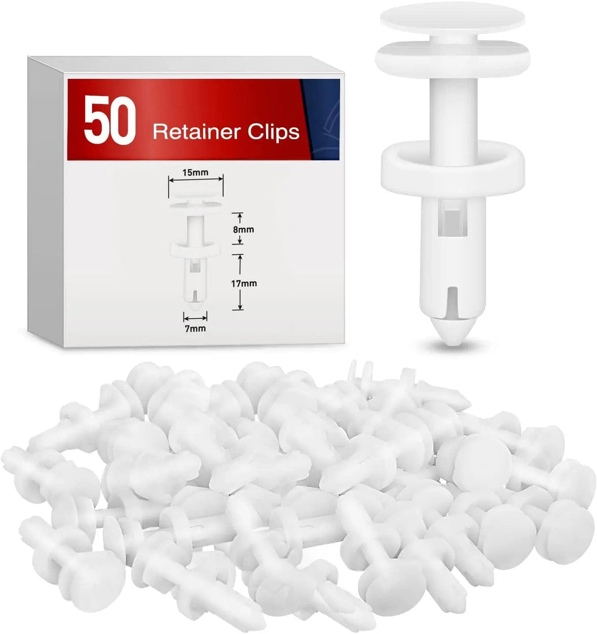 retainer clips 50 Pcs Head 15mm Hole 7mm Door Trim Panel Push-Type Retainer Clips Replacement for GM 15960325 Chevrolet Trucks Cadillac Trucks and GMC Trucks Automobiles