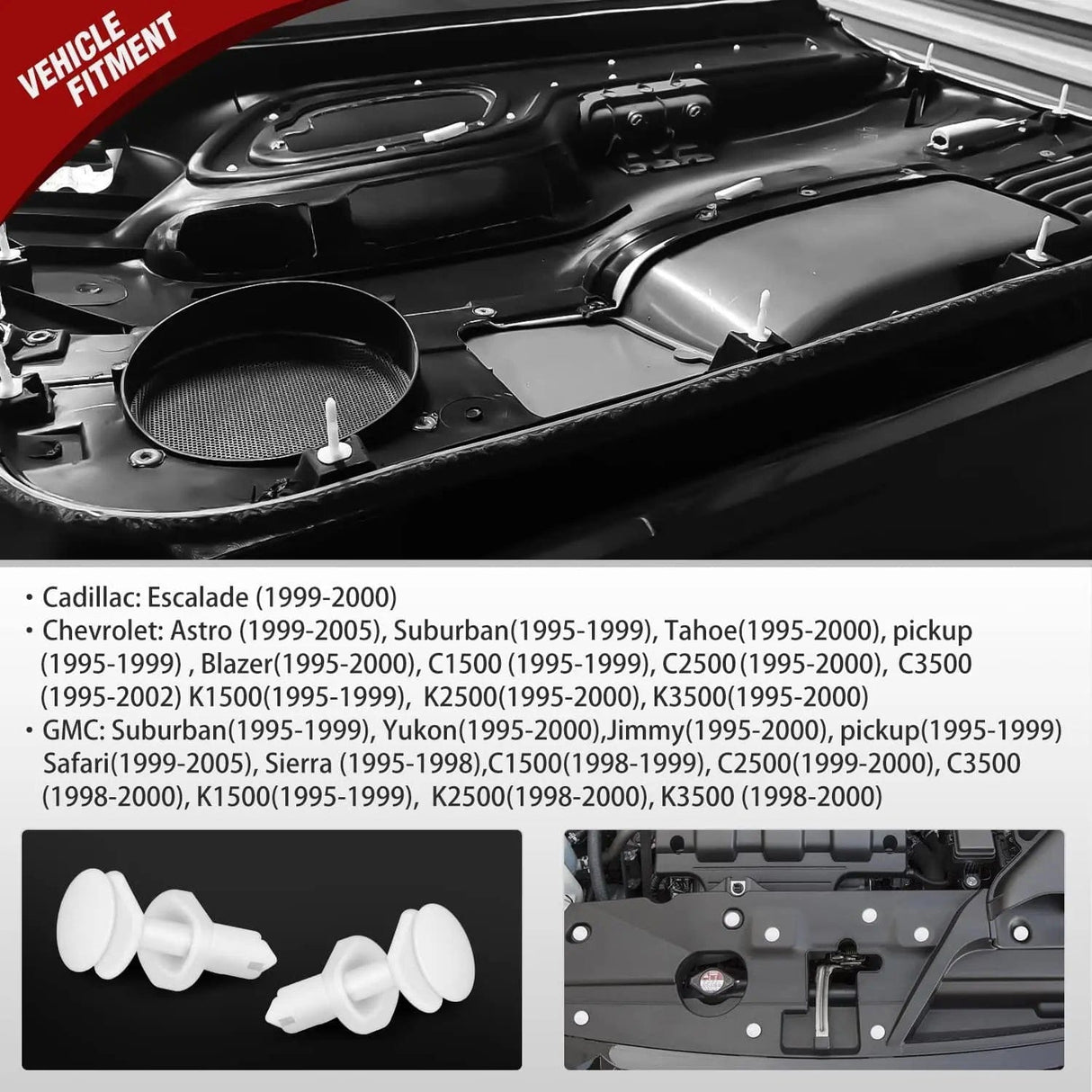retainer clips 50 Pcs Head 15mm Hole 7mm Door Trim Panel Push-Type Retainer Clips Replacement for GM 15960325 Chevrolet Trucks Cadillac Trucks and GMC Trucks Automobiles