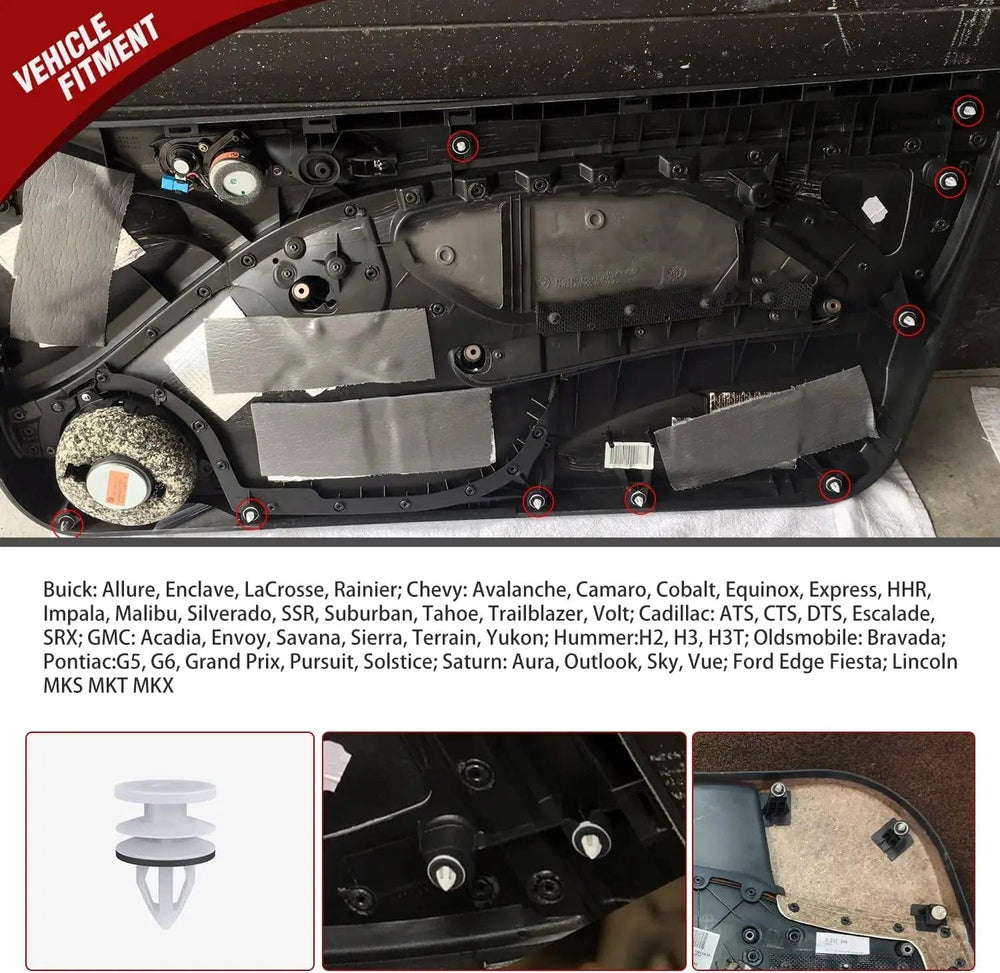 retainer clips 50 Pcs Head 19.5mm Hole 7mm Door Trim Panel Retainer Clips Replacement for 2005-2009 Buick Allure 2013-2018 Cadillac ATS 2007-2013 Chevy Avalanche 08-09, Replaces GM 11519031 Hummer H2 2003