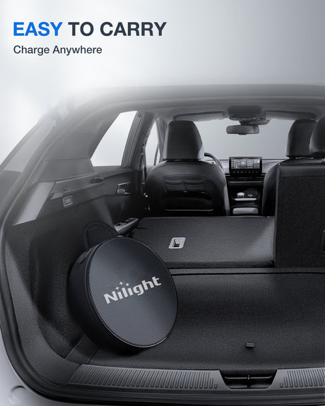 Nilight EV Charger Level 2, 32 Amp 240V, 25ft Cable SAE J1772 Portable Electric Car Charger with NEMA 14-50P Plug, Adjustable Current/Delay Timer