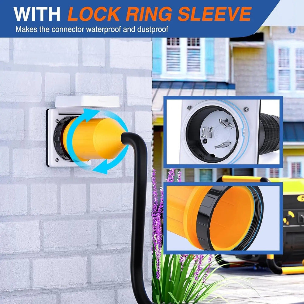 RV Parts 50AMP RV Plug Power Cord Inlet Cover Ring