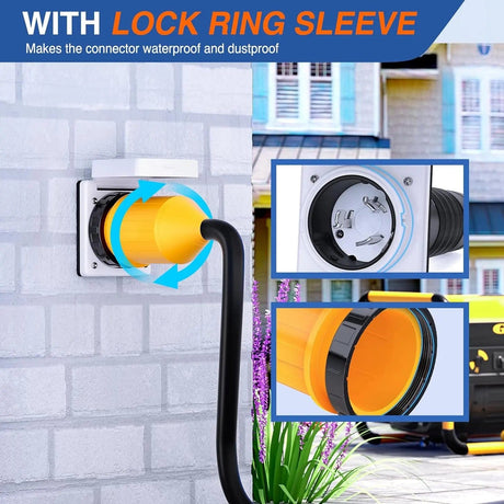 RV Parts 50AMP RV Plug Power Cord Inlet Cover Ring