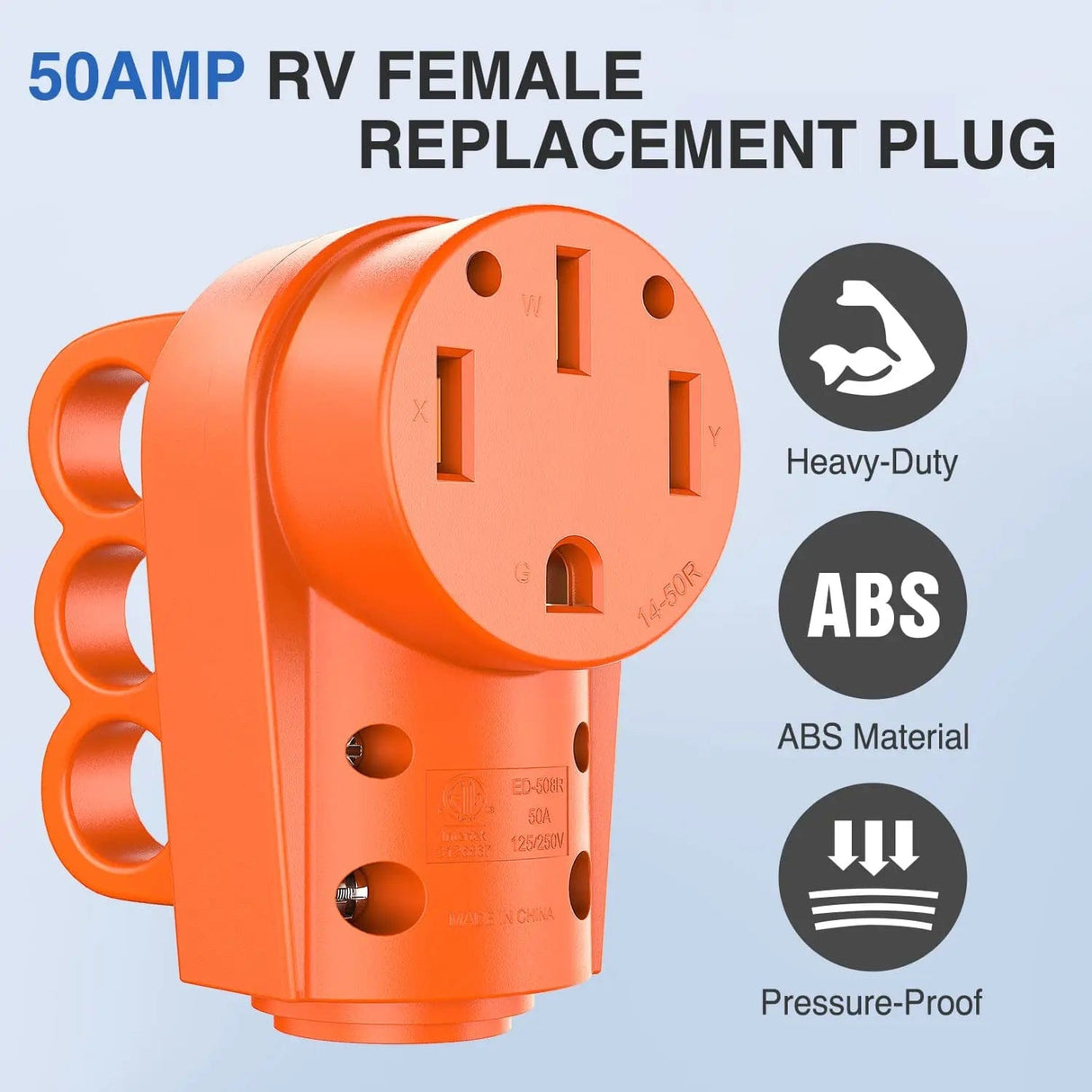 RV Parts 50Amp RV Replacement Female Plug