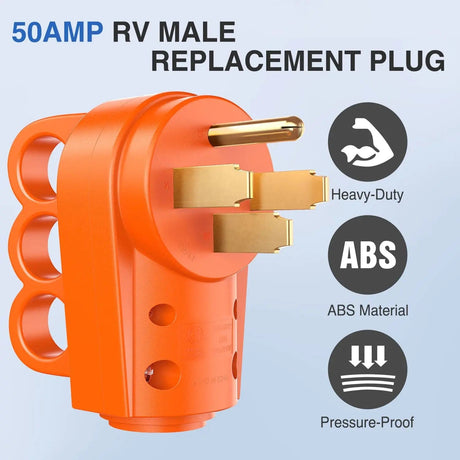 RV Parts 50Amp RV Replacement Male Plug