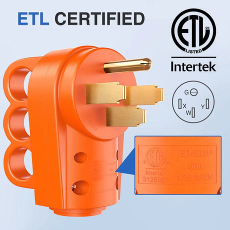 RV Parts 50Amp RV Replacement Male Plug