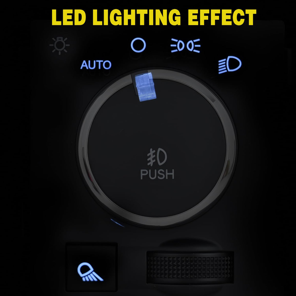 Headlight Dimmer Switch Compatible with 2010 Dodge Ram 1500 2500 3500 2011 2012 2013 2014 2015 2016 2017 2018 Ram 1500 2500 3500 4500 5500 2019-2023 Ram 1500 Classic w/Blue LED Light