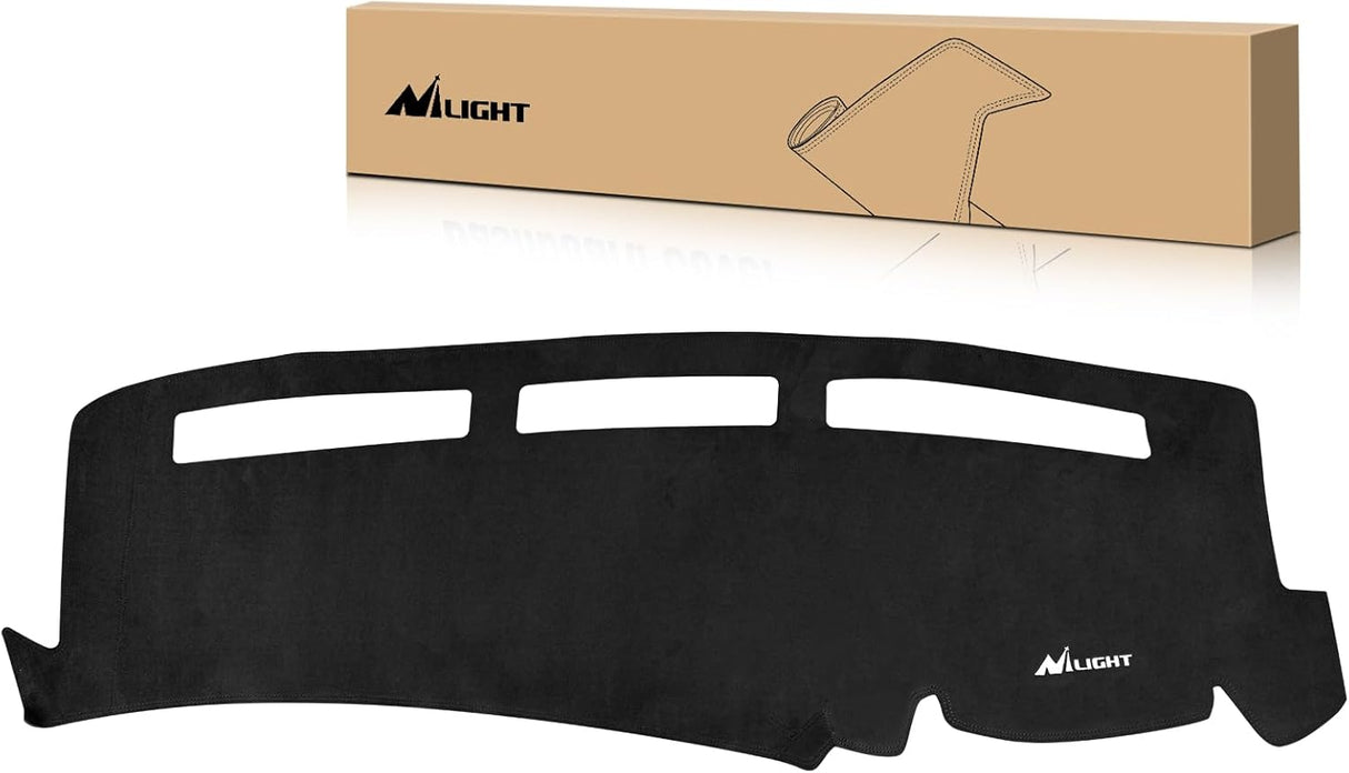 Dash Cover for 1999‑2006 GMC Sierra/Chevy Silverado, 2000‑2006 GMC Yukon/Yukon XL/Chevy Suburban/Chevy Tahoe, 2001‑2006 Avalanche, Suede Dashboard Mat Black