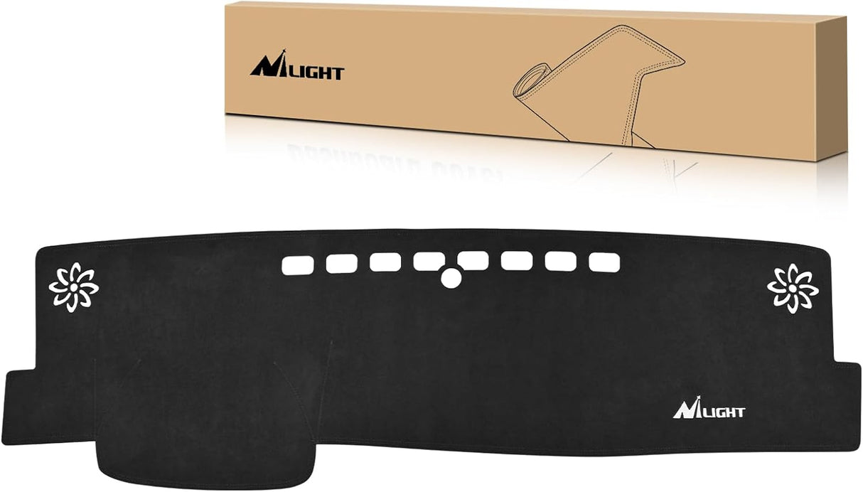 Dash Cover for Toyota Camry 2018 2019 2020 2021 2022 2023 2024, Custom Fit Suede Dashboard Mat Non‑Slip Sunshade Glare Protector Interior Accessories Black