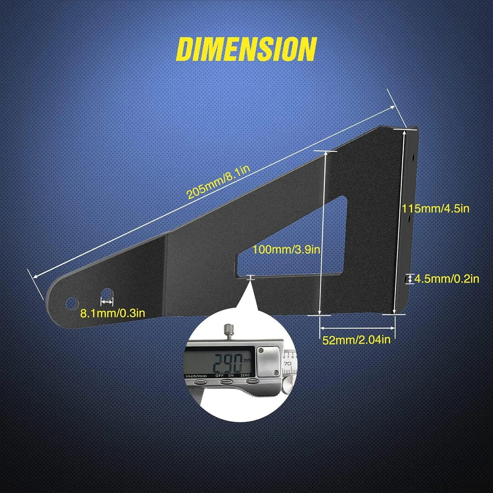 Mounting Accessory 52” Curved Light Bar Bracket at Upper Windshield Roof Cab for 2004-2018 Ford F150 & SVT Raptor (Pair)