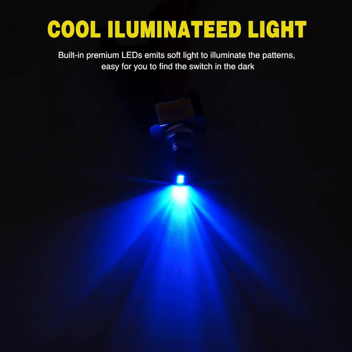 Rocker Switch 5Pcs 3Pin SPST Blue LED toggle Switch