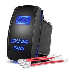 5Pin Laser On/Off Cooling Fans Rocker Switch Blue