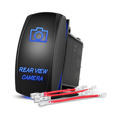 5Pin Laser On/Off SPST Rear View Camera Rocker Switch Blue