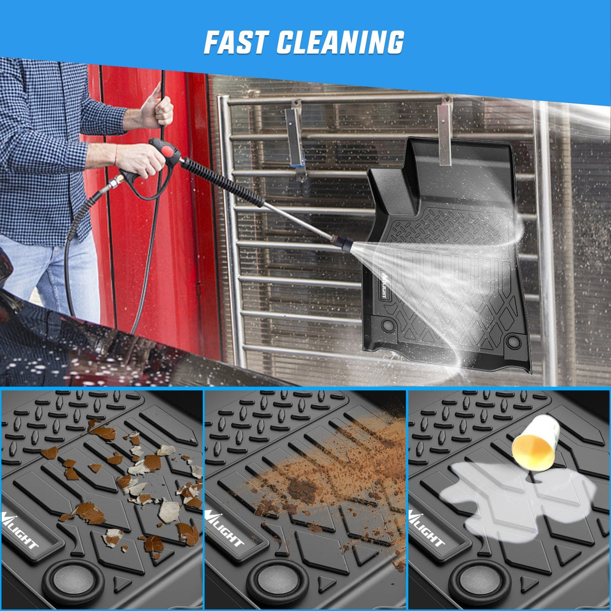 Floor Mat Floor Mats for Tesla Model S & Plaid 2021 2022 2023 2024 2025 All Weather Custom Fit Heavy Duty Floor Liners