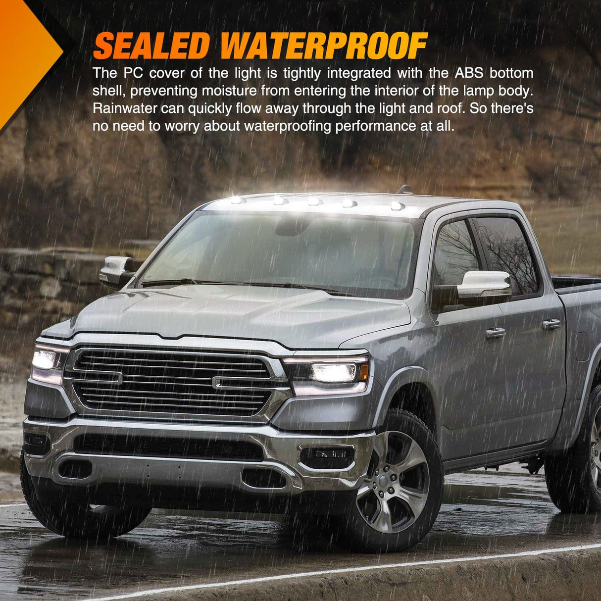 Roof Marker Light 5PCS 16LED White Cab Roof Marker Light