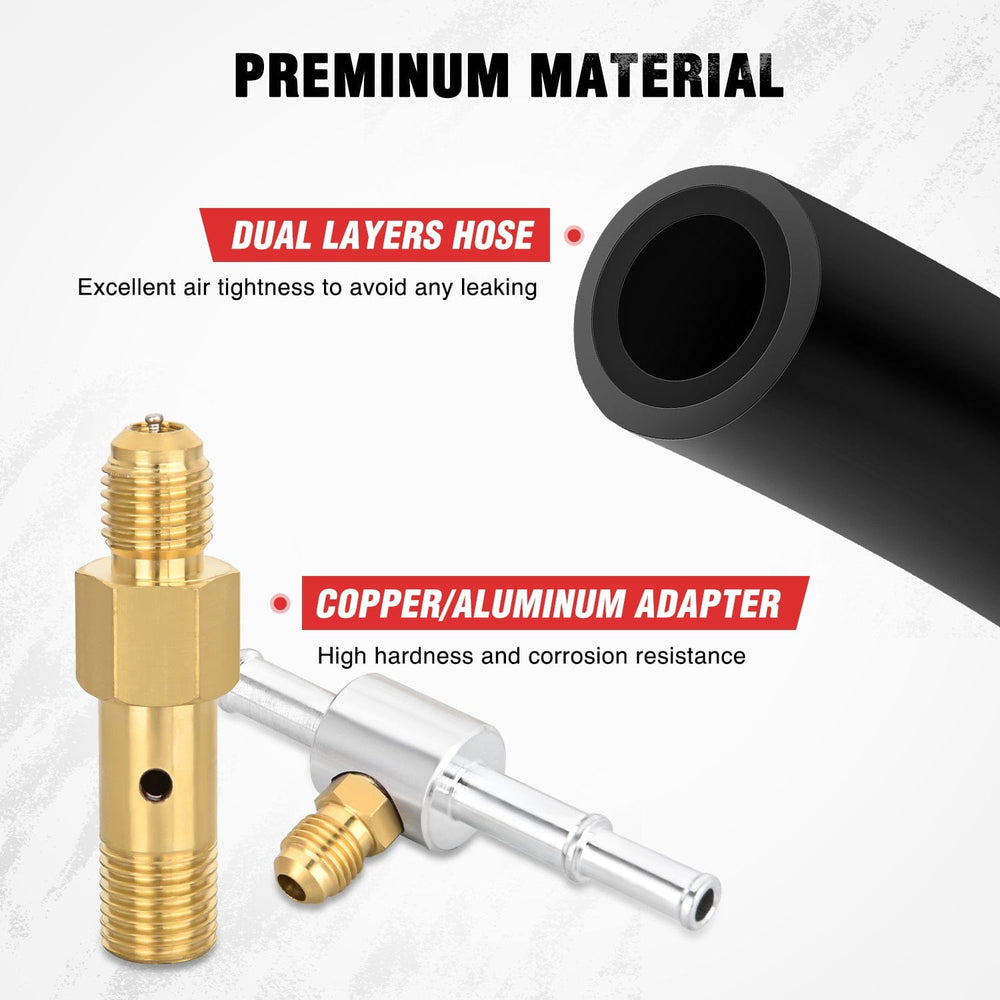 inflator 20pcs 0-100 PSI Fuel Injection Pump Pressure Gauge Petrol Engine Diagnostic Tester Kit