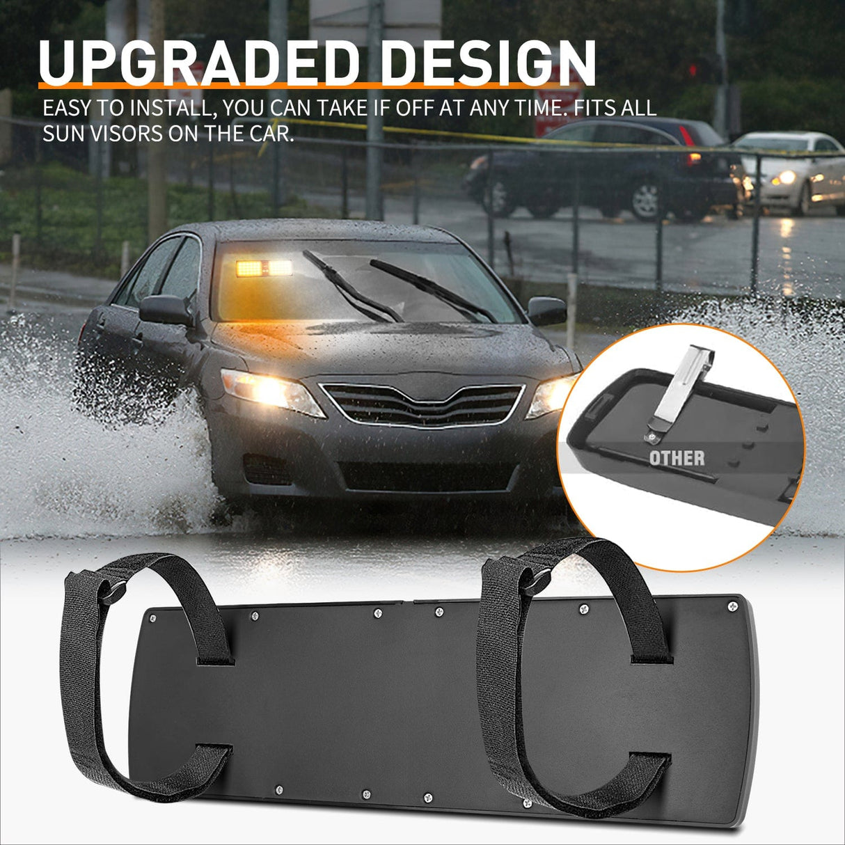 led strobe light 48 LED Amber White Emergency Warning Strobe Lights