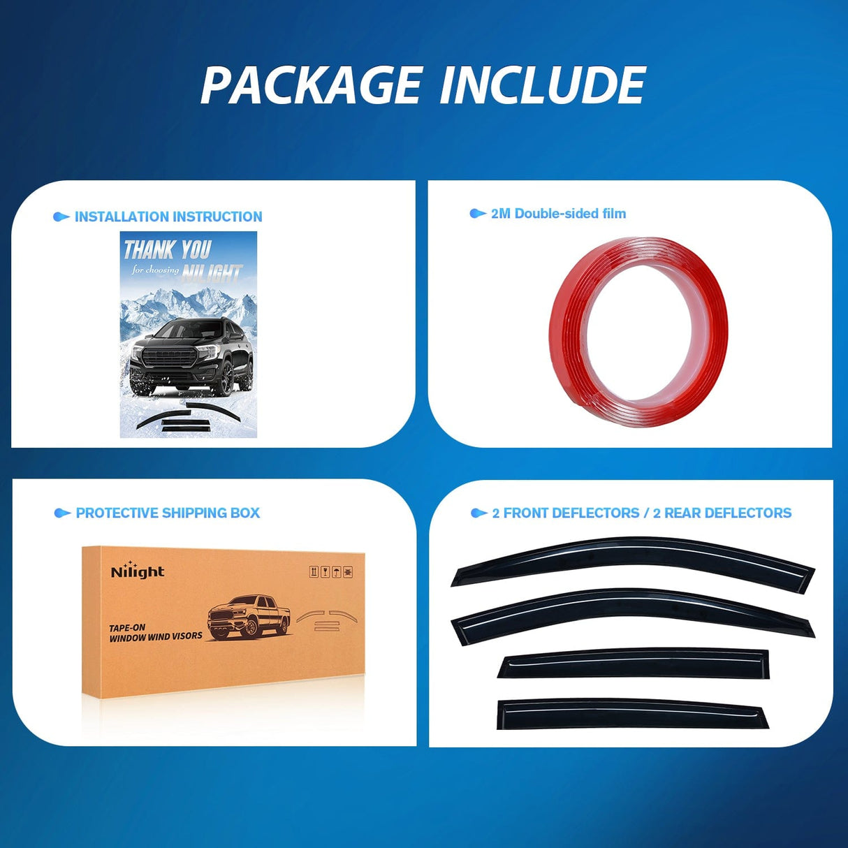 Rain Guards Window Visors for Honda CR-V(CRV) 2007 2008 2009 2010 2011, Out-Channel Window Wind Deflectors Rain Guards -4PCS