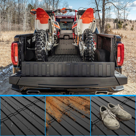 Truck Bed Mat 5.8ft Rubber Short Bed For 2019 2020 2021 2022 2023 Chevy Silverado 1500/GMC Sierra 1500