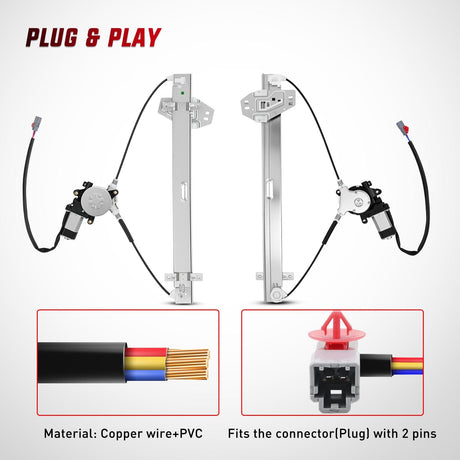 Window Regulator 748-512 Power Window Regulator and Motor Assembly Rear Driver Side, OE Replacement for Honda Pilot 2003 2004 2005 2006 2007 2008