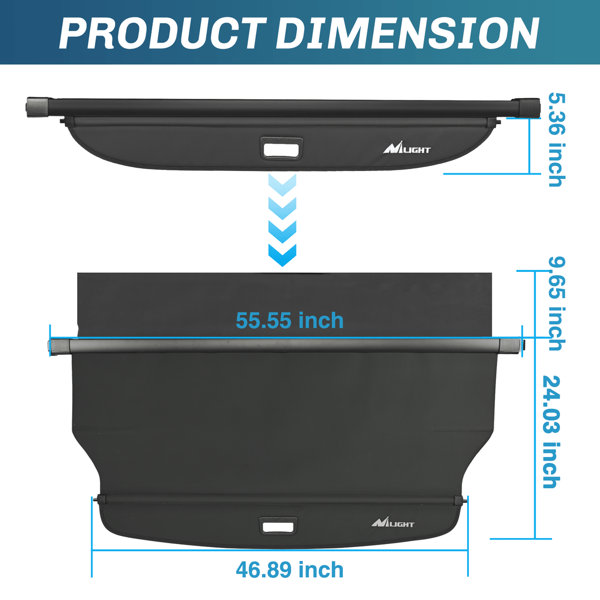 Trunk Cargo Cover 2015 2016 2017 2018 2019 2020 2021 2022 2023 Ford Edge Retractable Trunk Cargo Cover With Trunk Storage Net