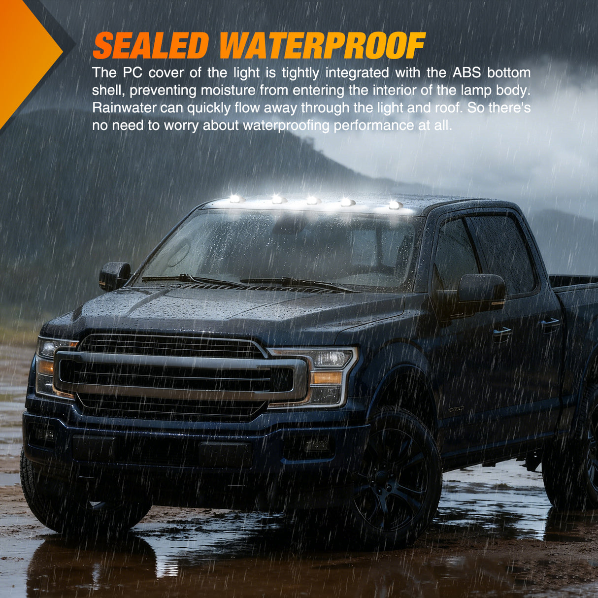 Roof Marker Light 5PCS 16LED White Cab Roof Marker Light