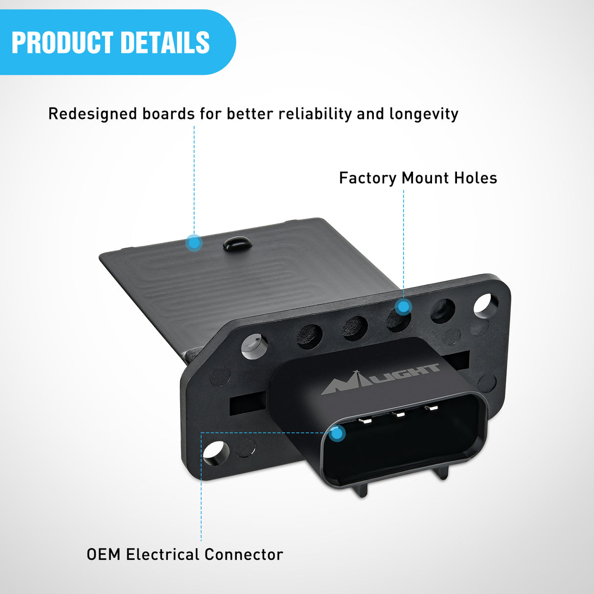 Nilight HVAC Blower Motor Resistor Fit for Ford F-150 2004-2014, F250 F350 Super Duty 2008-2010, Lincoln Mark LT 2006 2007 2008, Mercury Mariner 2008-2011 Replaces 3F2Z-18591-AA, YH-1715