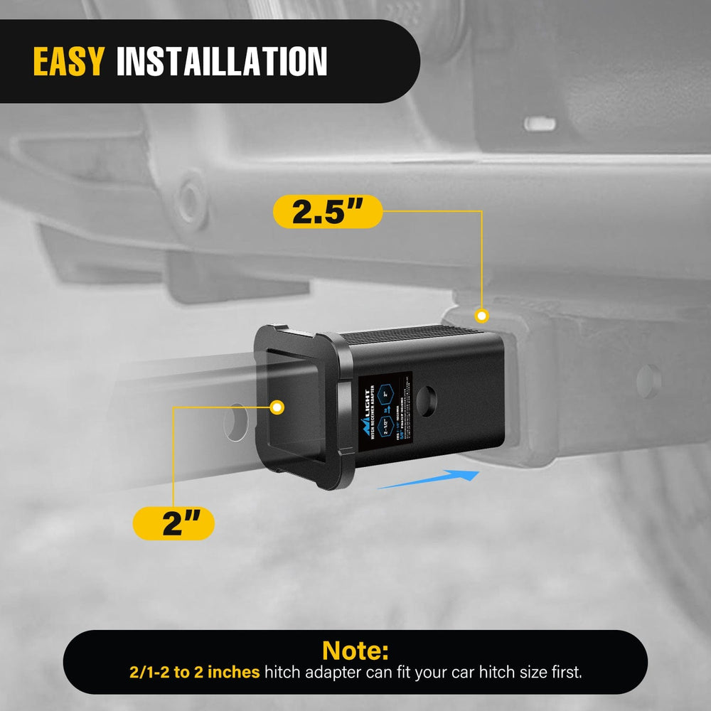 Trailer Hitch Trailer Hitch Receiver Extender Adapter Reducer 2-1/2 to 2 Inch