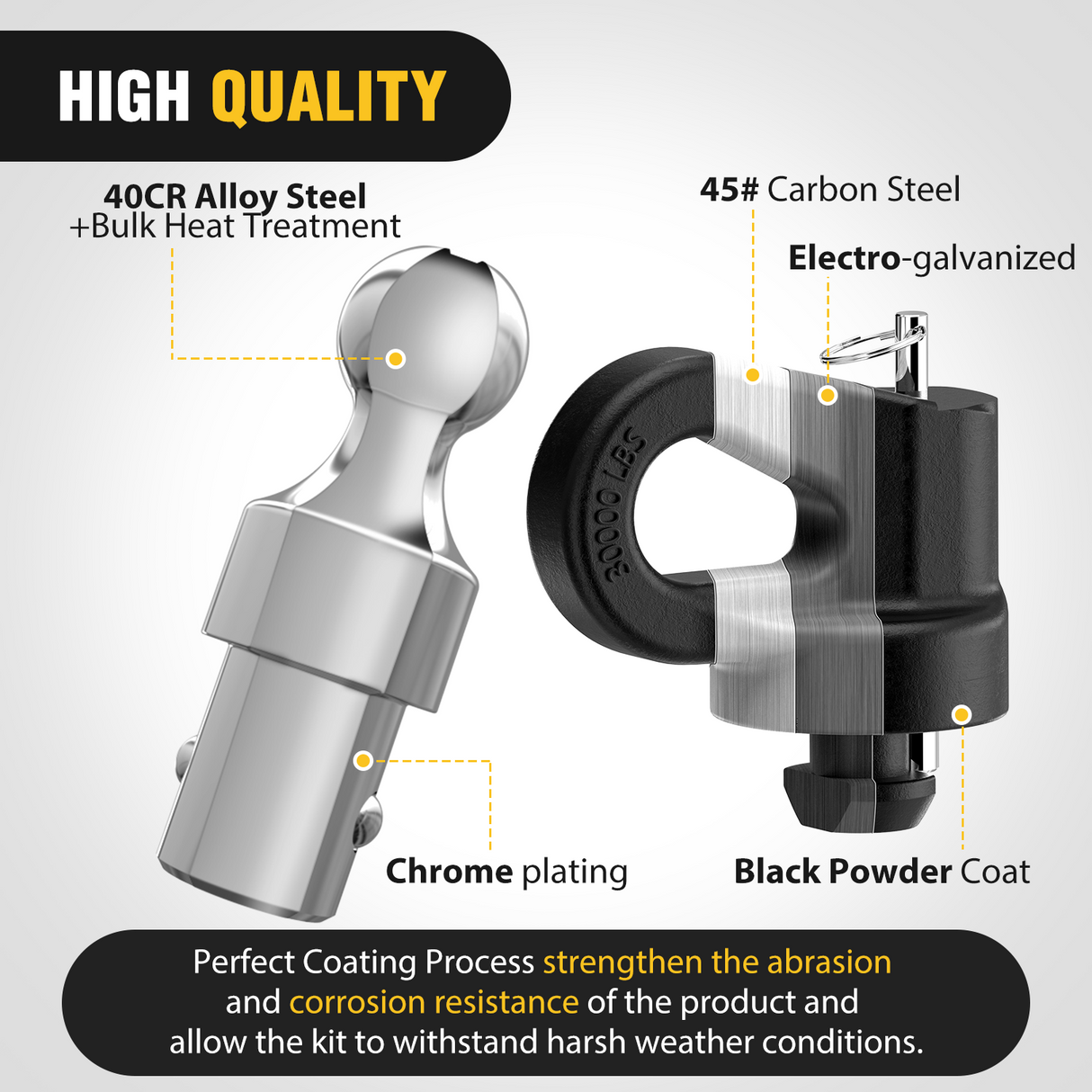 Nilight Puck System Gooseneck Hitch Kit (60692) for 2016-2025 Chevy Silverado & GMC Sierra & Nissan Titan XD, 2013-2025 Ford F250 F350 F450, 2-5/16Inch Ball and Chain Anchor w/Storage Box