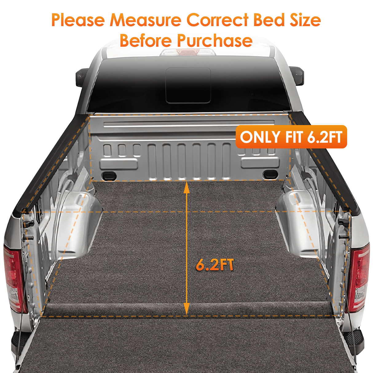 Trunk Bed Cover 6.2ft Soft Roll Up Truck Bed Cover for Chevy Colorado / GMC Canyon 2015 2016 2017 2018 2019 2020 2021 2022 2023 2024