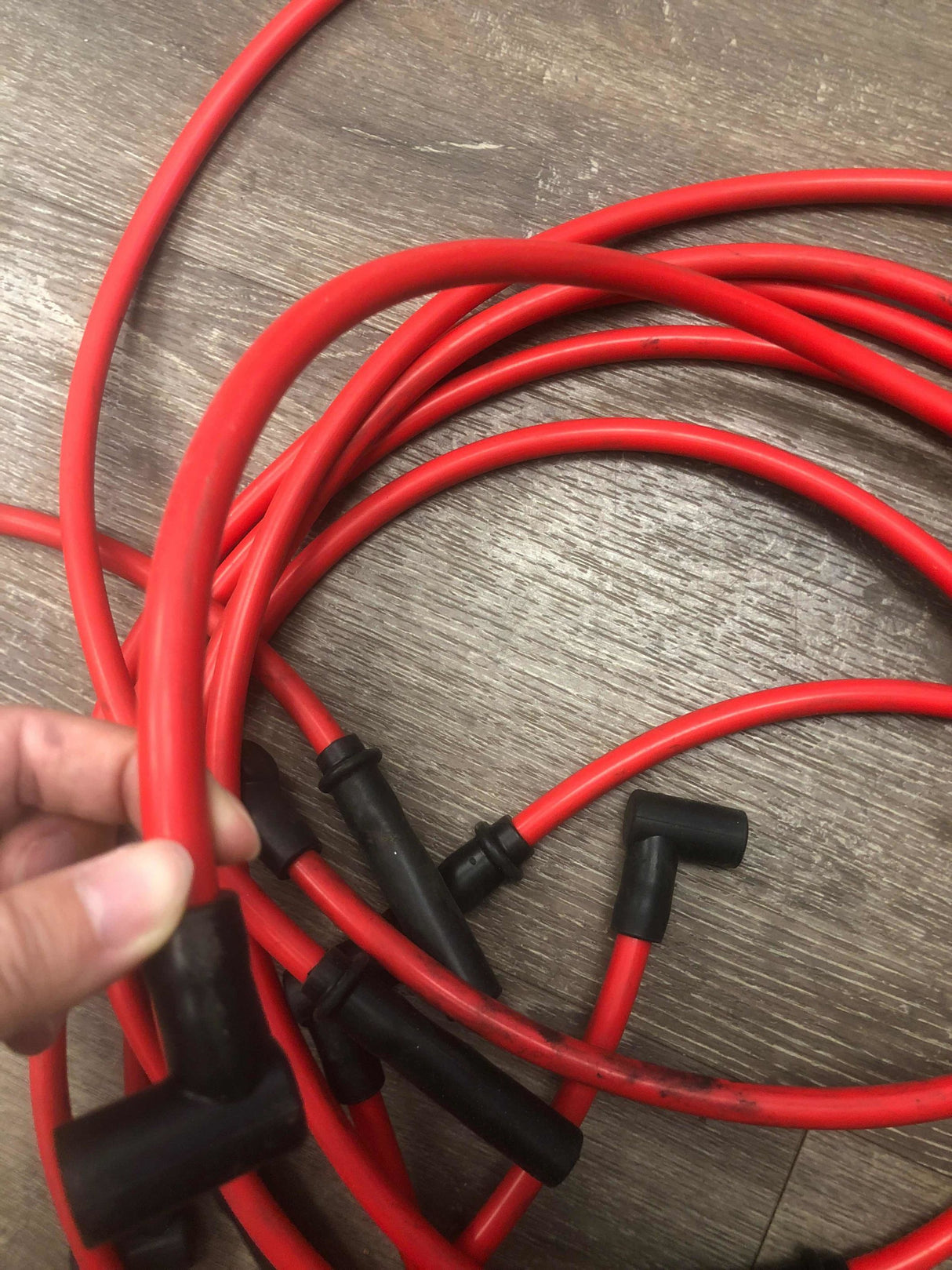 Spark Plug Wire 10.5 mm Straight Boots High Performance Ignition Wire Compatible with Chevy SBC BBC 305 350 454 Electronic V8 Engine with HEI Distributor (25% OFF Final Checkout)