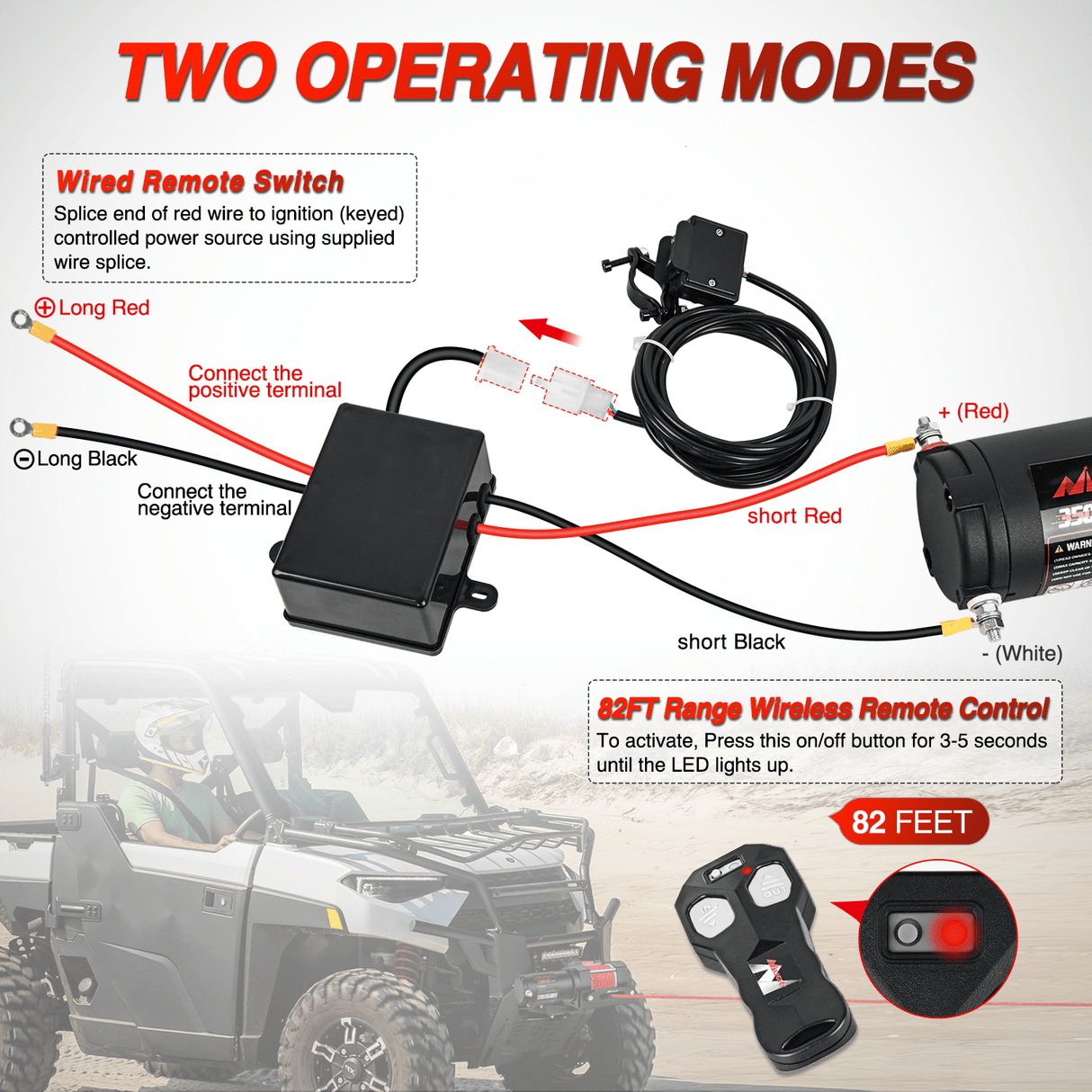 winch hook 3500 lb ATV/UTV Electric Winch Kit With Synthetic Winch Rope