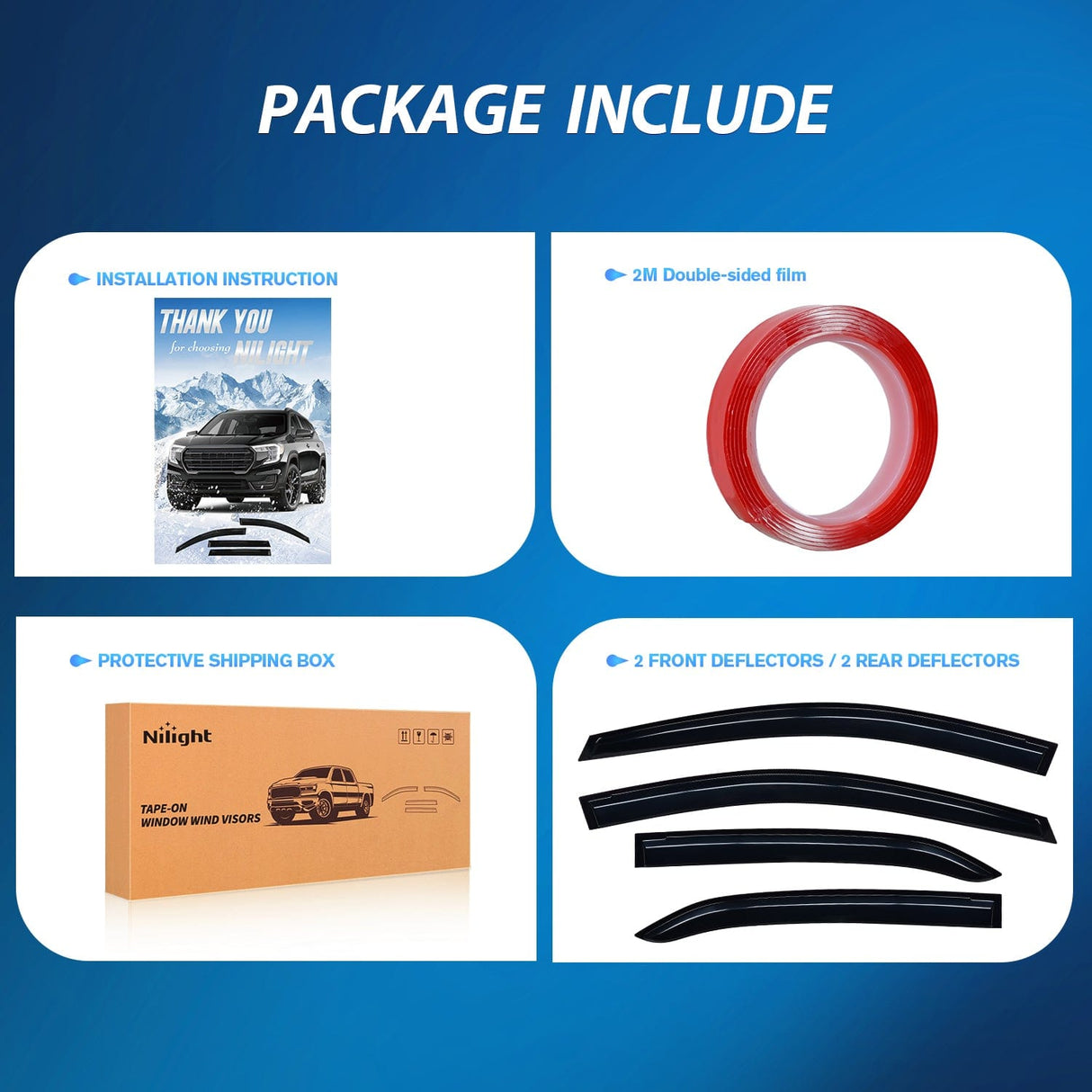 Rain Guards Window Rain Guards for Toyota Corolla 2014 2015 2016 2017 2018 2019, Out-Channel Window Visors Vent Wind Deflectors-4PCS