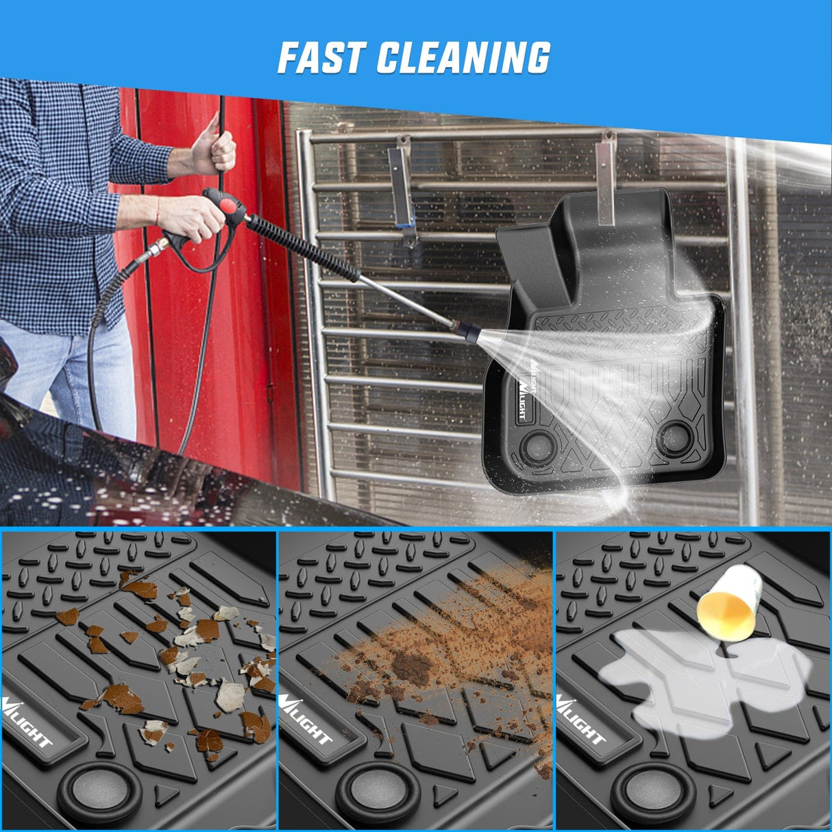 Floor Mat TPE Floor Mats for Mini Countryman F60 (Not for Manual Transmission) 2017 2018 2019 2020 2021 2022 2023 2024 All Weather Custom Fit Heavy Duty Floor Liners