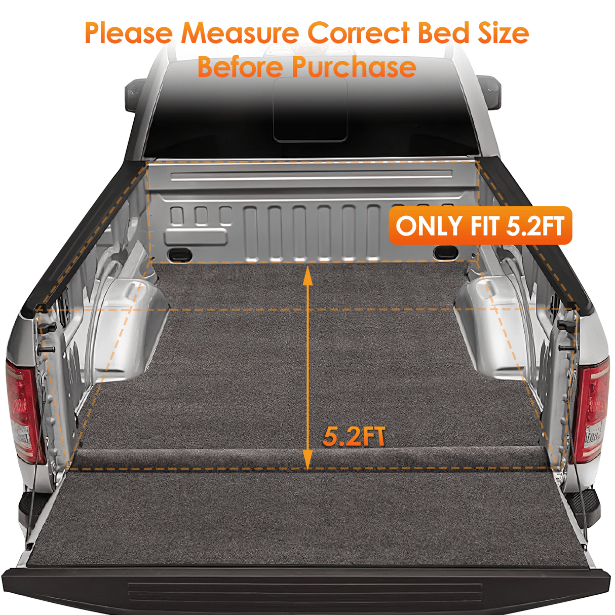Trunk Bed Cover 5.2ft Soft Roll Up Truck Bed Cover for Chevy Colorado / GMC Canyon 2015 2016 2017 2018 2019 2020 2021 2022