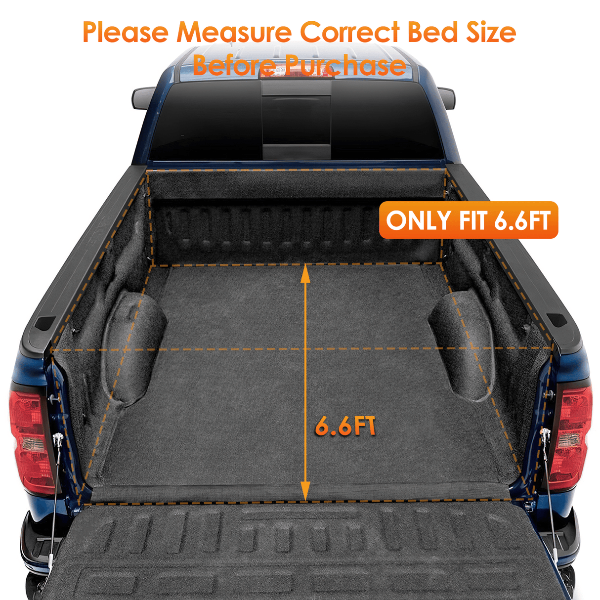 Trunk Bed Cover 6.6ft Soft Roll Up Truck Bed Cover for Chevy Silverado / GMC Sierra 1500 2019 2020 2021 2022 2023