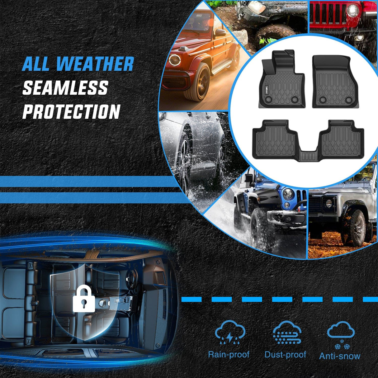 Floor Mat Floor Mats for 2025 2026 Mini Countryman (Not for SE/Electric Models) All Weather Custom Fit Heavy Duty Floor Liners