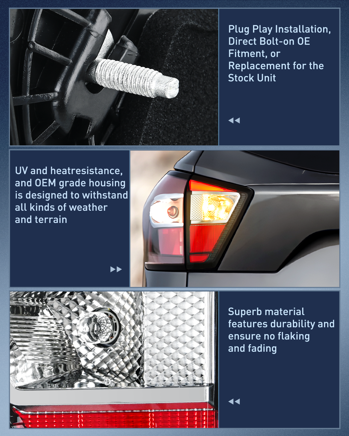 Nilight Taillight Assembly Compatible with 2017 2018 2019 Ford Escape Kuga Inner Rear Lamp Replacement OE Style LED and halogen bulbs Driver Side