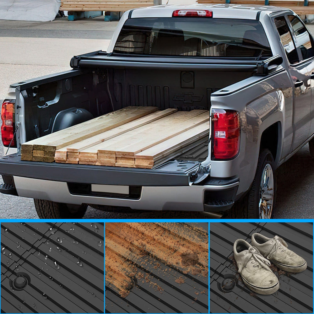 Truck Bed Mat 5.5ft Rubber Short Bed For 2022 2023 2024 Toyota Tundra
