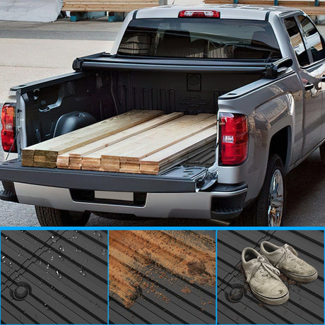 Truck Bed Mat 5.5ft Rubber Short Bed For 2022 2023 2024 Toyota Tundra