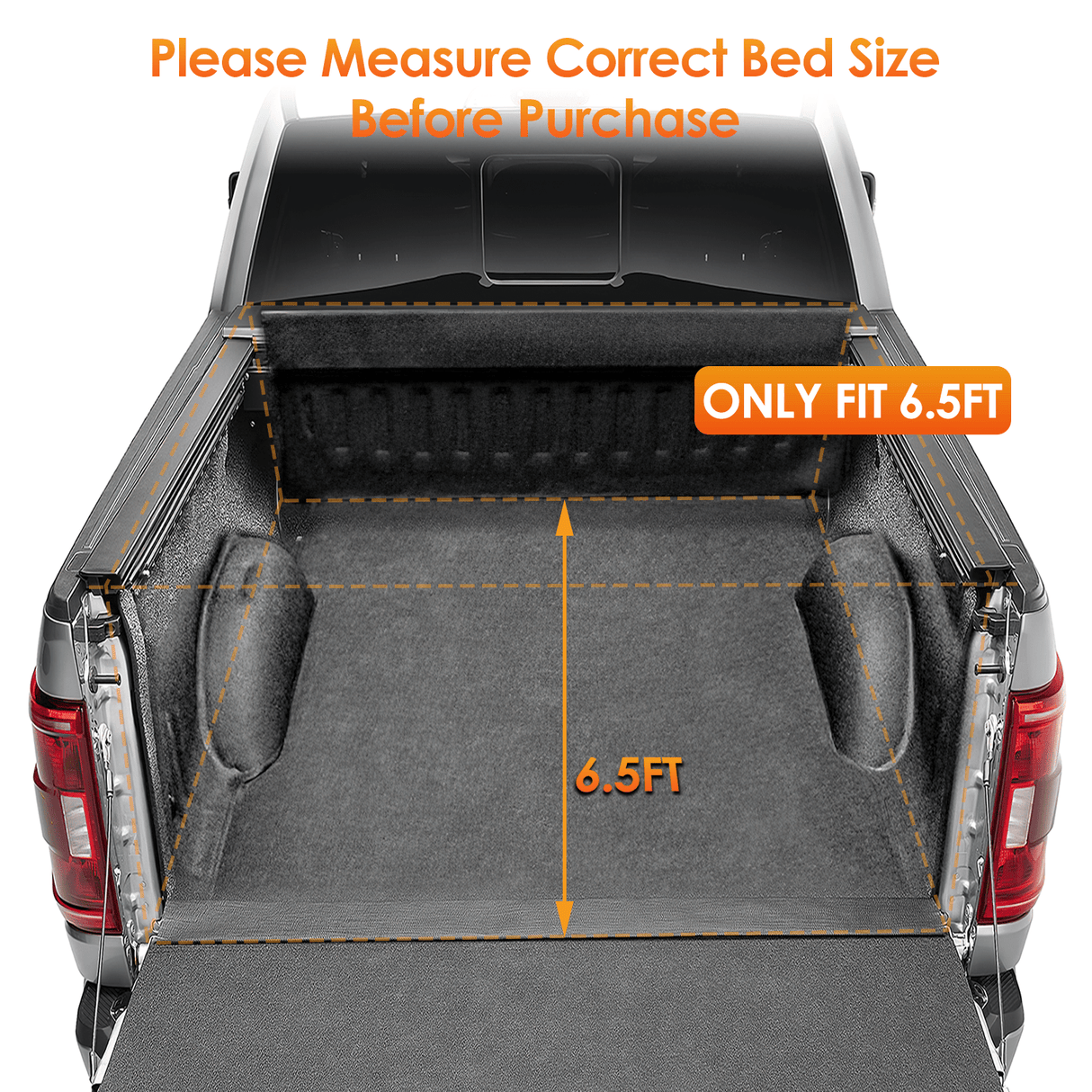 Trunk Bed Cover Ford F150 2009 2010 2011 2012 2013 2014 6.5ft Truck Bed Tonneau Cover Fleetside/Styleside Bed