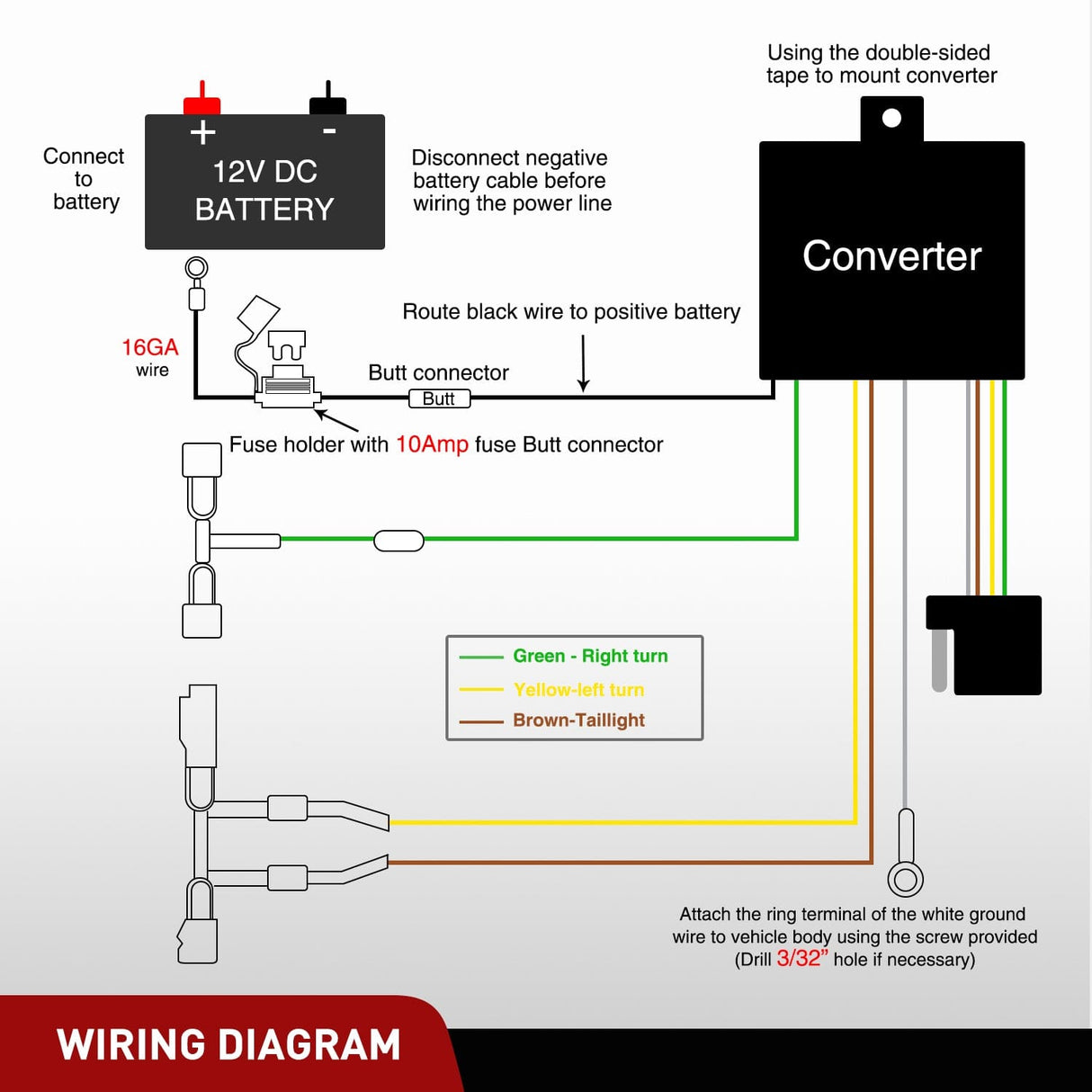 Trailer Hitch 4 Pin Trailer Wiring Harness Kit 56468 Custom for 2021 2022 2023 2024 Ford Bronco with LED taillights