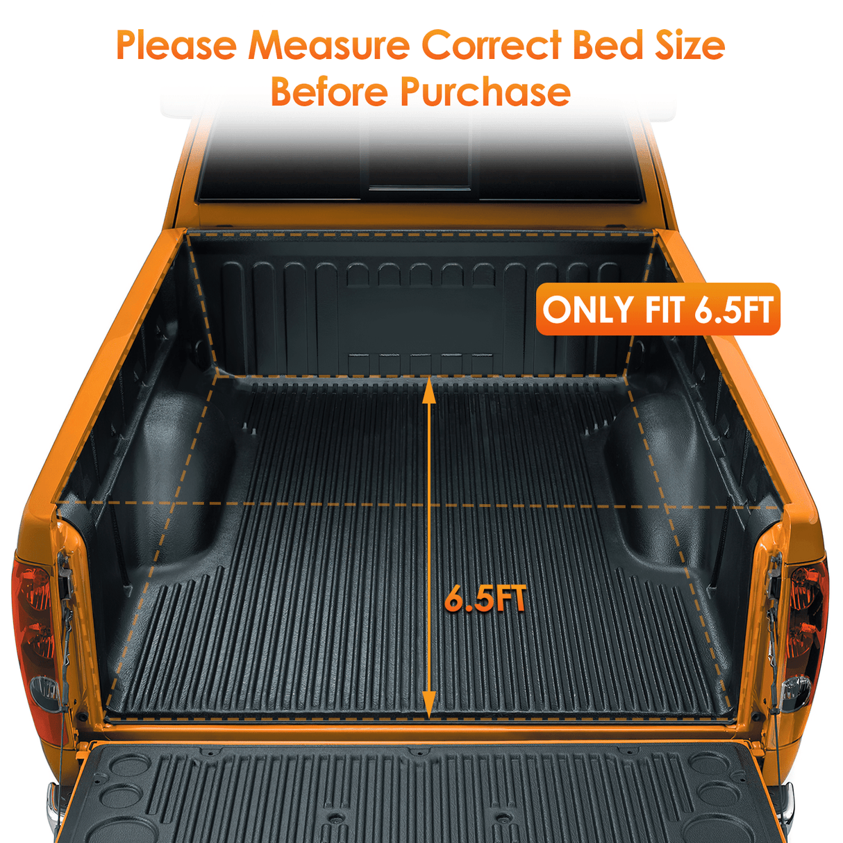 Trunk Bed Cover 6.5ft Truck Bed Cover for Ford F150 2015 2016 2017 2018 2019 2020 2021 2022 2023 2024