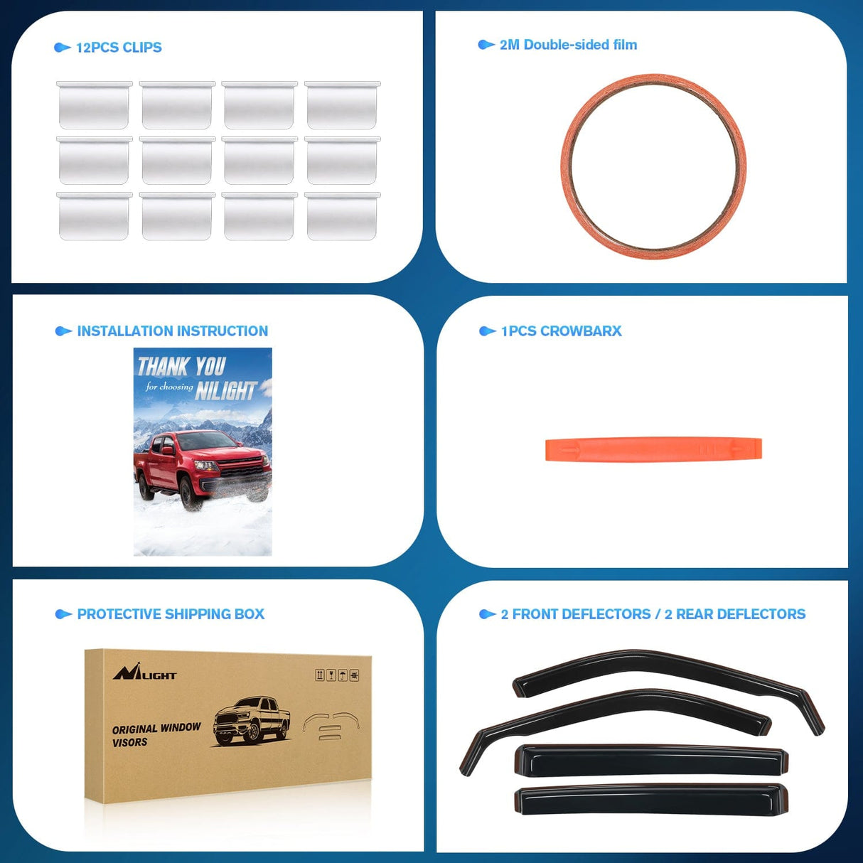 Rain Guards 4pcs Rain Guards Ford For Explorer 2020 2021 2022 2023 2024