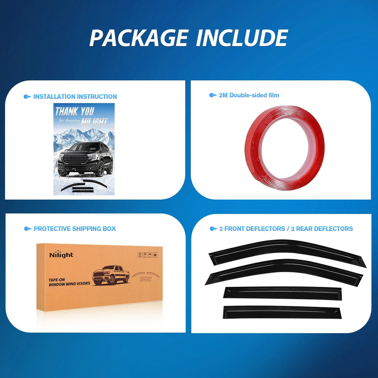 Rain Guards Window Rain Guards for Jeep Compass 2017 2018 2019 2020 2021 2022 2023 2024, Window Wind Deflectors Vent Visors, Tape on-4PCS