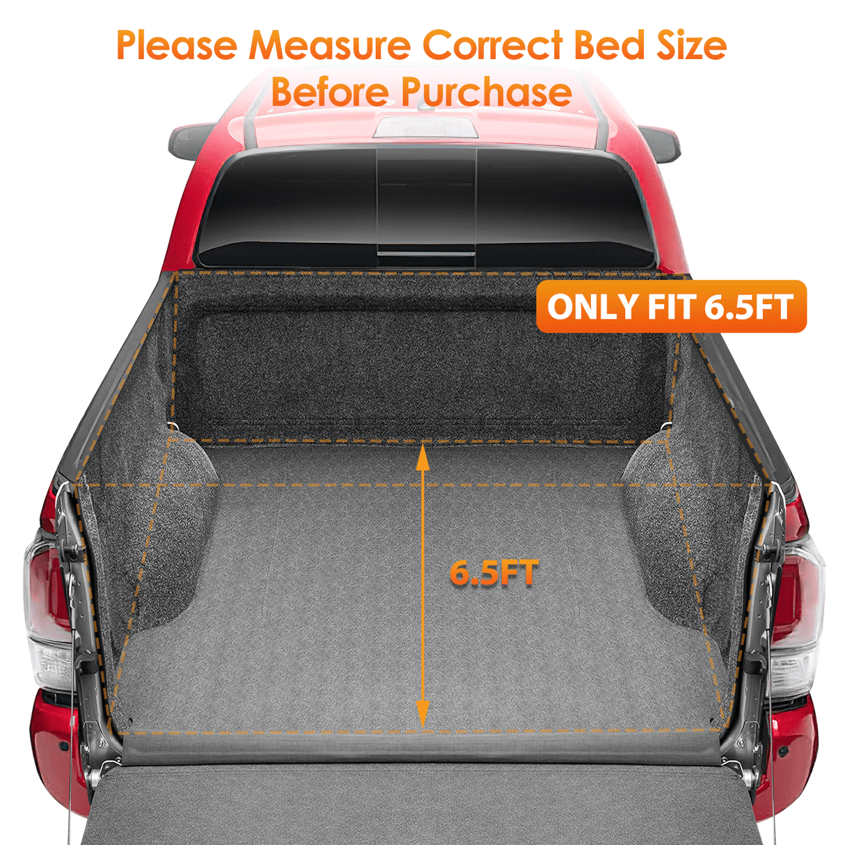 2014 2015 2016 2017 2018 2019 2020 2021 Toyota Tundra 6.5ft Soft Roll Up Truck Tonneau Cover