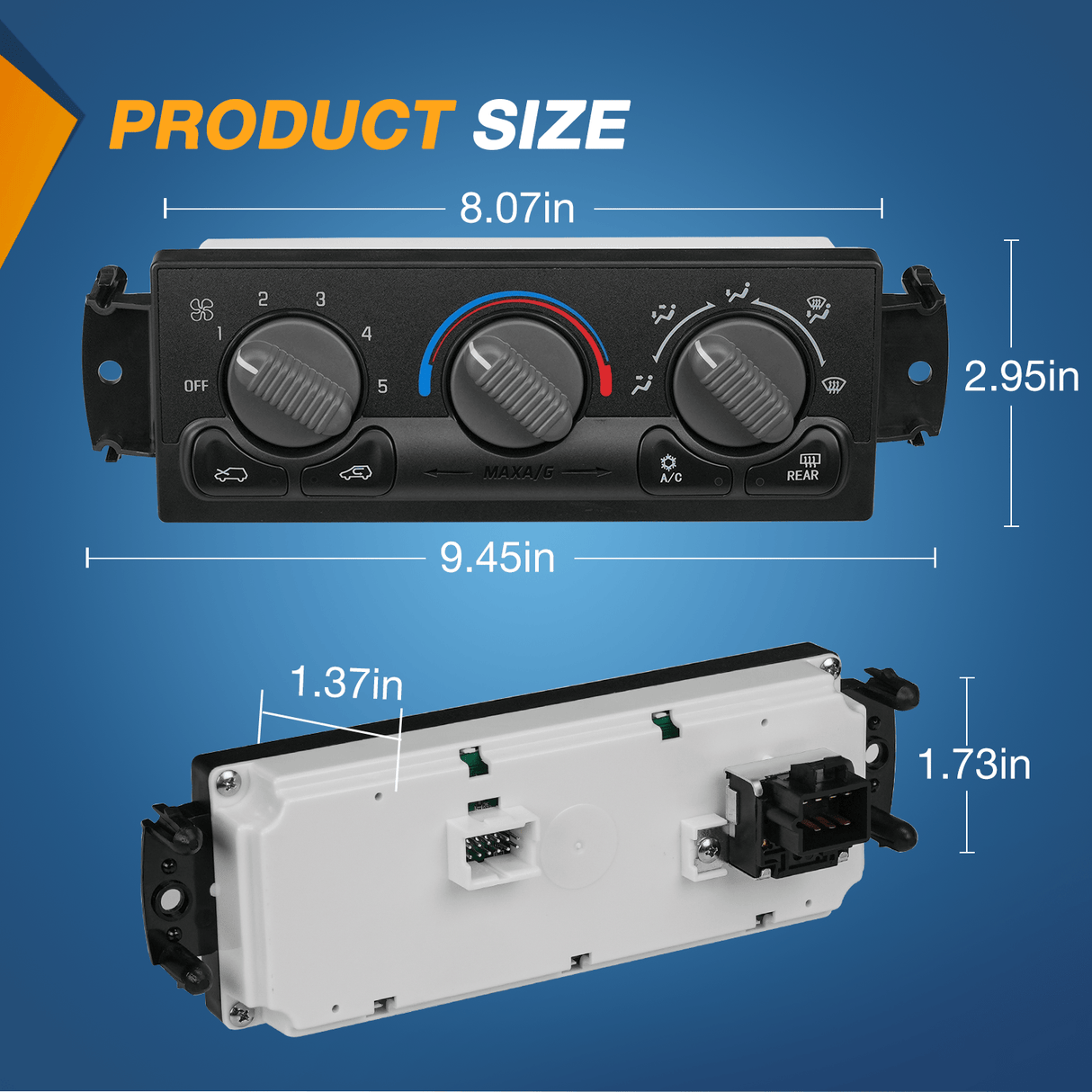 Climate Control Module A/C Heater Climate Control Module Switch Panel Compatible with 1999 2000 2001 2002 Silverado Sierra 2000-2002 Suburban/Tahoe/Yukon XL Truck Replacement Air Conditioning Control Module