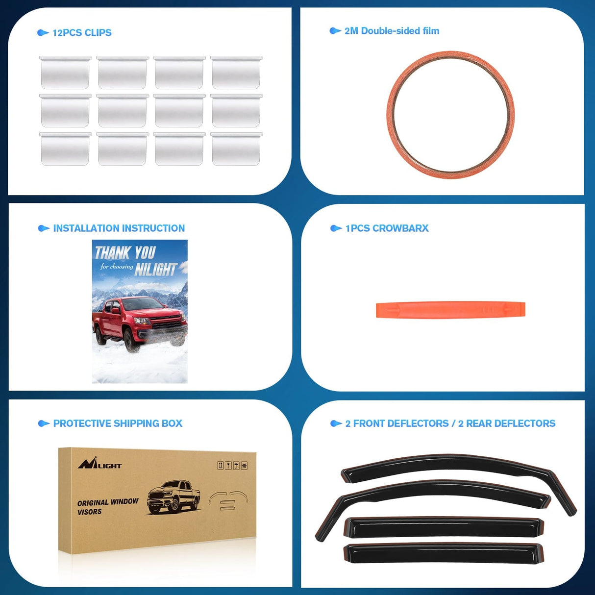 Rain Guards Window Rain Guards for GMC Acadia 2017 2018 2019 2020 2021 2022 2023 Window Deflectors, Vent Window Visors-4 Pieces