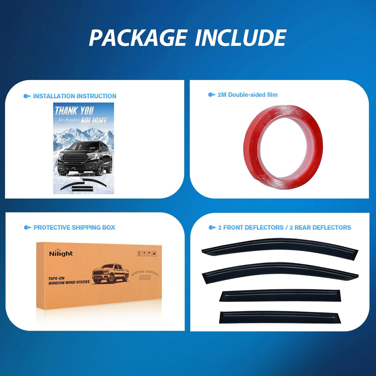 Rain Guards Window Rain Guards for Honda CR-V(CRV) 2017 2018 2019 2020 2021 2022, Window Wind Deflectors Vent Visors, Tape on-4PCS