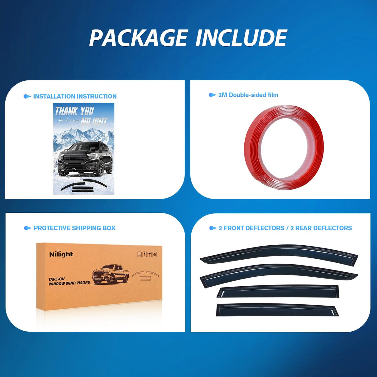 Rain Guards Window Visors for Subaru Crosstrek 2024 2025, Out-Channel Window Wind Deflectors Rain Guards -4PCS